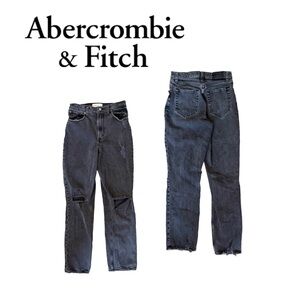 Abercrombie & Fitch Black Distressed Jeans